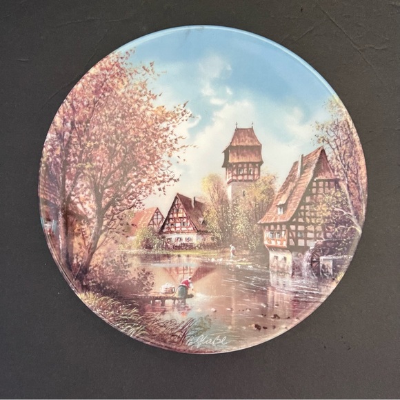 Romantische Dorfansichten Collectables Plates Set of 3 Germany - Picture 4 of 13